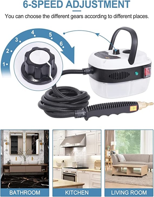 Portable steam cleaner, high cleaning temperature, 2500W - Img 3