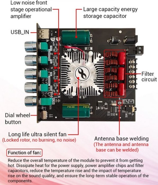 Автомобилна аудио станция, усилвател с Bluetooth 160W X 2, 1 X 220W с миксерни настройки за автомобилни високоговорители - Img 5
