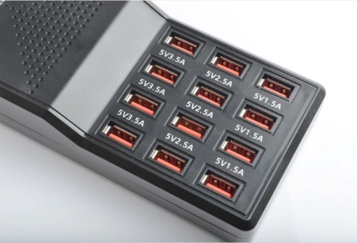 Многофункционално USB бързо зарядно устройство, 12 x USB многофункционални зарядни устройства, телефони, таблети, бързо зареждане - Img 3