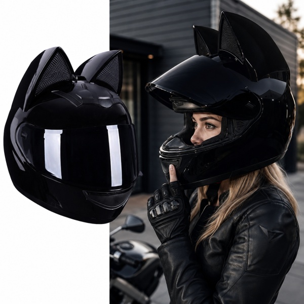 Cască Moto Integrală pentru Damă Full Face cu Vizieră Rabatabilă, Design Sport Aerodinamic, Ventilație Avansată și Căptușeală Confortabilă - Cască de Protecție pentru Motocicletă, Scuter și ATV - Img 4