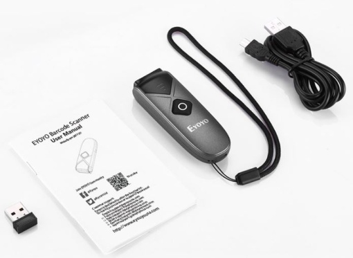 Cititor, scanner 2D coduri de bare, Bluetooth, Wireless, USB, portabil, super mini - Img 7