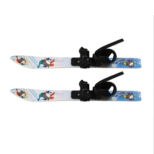 Downhill Skis for Children or Beginners, Plastic, with Balance Sticks, Length 68 cm, for Snow and Winter Sports - Img 3
