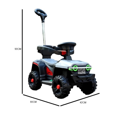 Electric car for children, ATV with push handle, remote control, music, lights, high-back seat, sunshade, 6V battery - Img 4