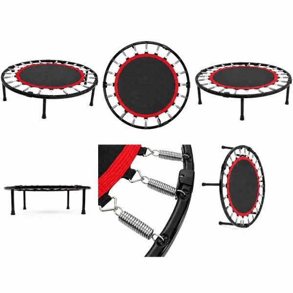 Home Fitness and Cardio Trampoline, Foldable, 102 cm, 120 kg, with Steel Springs - Img 3