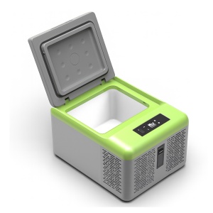 Frigider auto 9L cu compresor DenisNetwork 12V 24V 220V, răcire -20°C, ecran LCD, design compact portabil