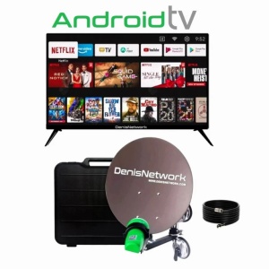 ТВ комплект антена за камион / къмпинг / каравана, SMART TV 12/24V - 61 см СЪВМЕСТИМ С CI+ КАРТА, антена с двойна вендуза