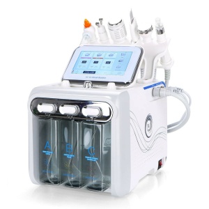 Aparat profesional pentru ten, Hydradermabraziune cu Mască, Aparat Cosmetic Profesional 7in1 H2O2, Jet Hidroxigen Micro Bule, Indepartare Puncte Negre, Acnee, Hidratare, Lifting - Img 2