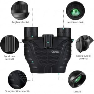 Binoclu 10 X, 25 mm premium, lentile Prism BAK4 , rezistent la apă, pentru adulți și copii, putere mare de focalizare pentru observarea păsărilor, vânătoare, călătorii, turism - Img 5