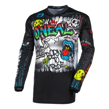 Bluză Motocross O'Neal Element Rancid Black/White - Enduro, ATV, Off-Road, S-XL
