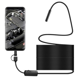 Cameră endoscopică impermeabilă cu lungime cablu 10m, 8mm - USB, MICROUSB, TIP-C - Img 2