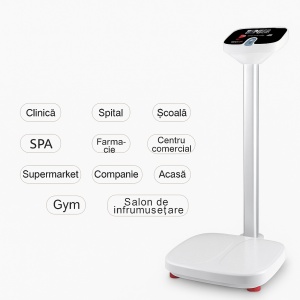 Cântar corporal profesional, inteligent, cu afișaj LCD, măsurare indice masă (BMI), înălțime, smart, pentru uz intens, maxim 180 kg - Img 6