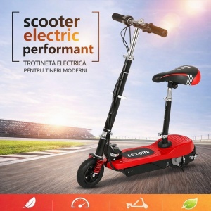 Children's electric scooter with seat 120W - comfort, 15 km/h, range 15 km