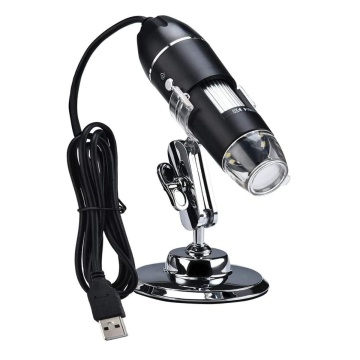 Digital electron microscope for PC, microscopic camera with x1000 magnification function, stand included, for electronics repairs, jewelers, medical analyses