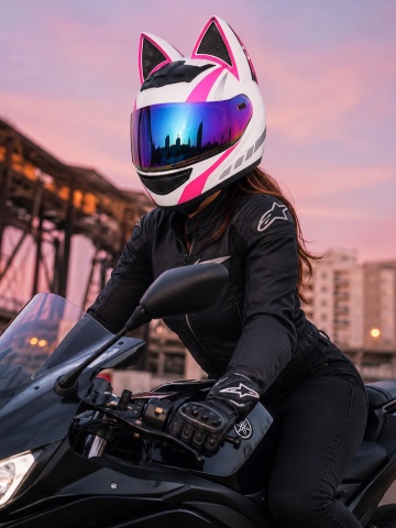 Full Face Motorcycle Helmet for Women with Mirrored Visor, Aerodynamic Sport Design, Advanced Ventilation and Comfortable Lining - Protective Helmet for Motorcycle, Scooter and ATV - Img 6