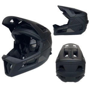 Cască MTB Full Face, Mountain Bike, Neagră, Stil, Protecție