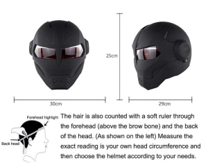 Iron Man Personalized Motorcycle Helmet, Carbon Fiber, Sizes: M, L, XL - Img 4