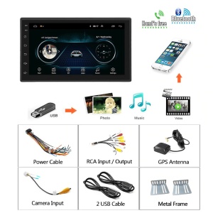 Navigație SatLink™ Android 9.1, display 7 inch Vw , Nissan , Opel , Ford Wifi , Bluetooth , Waze, Conectori ajustabili și suporți prindere, Ramă 2DIN - Img 6
