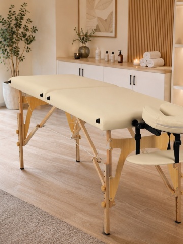 Professional Folding Wooden Massage Bed Adjustable Height 62-84 cm | Portable Massage Table 250 kg - Img 3