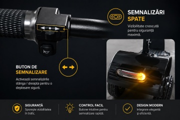 Scuter electric ,Motocicletă / Trotinetă 36V-500W 10Ah cu șezut reglabil, , Închidere la cheie,Seniori - Img 6