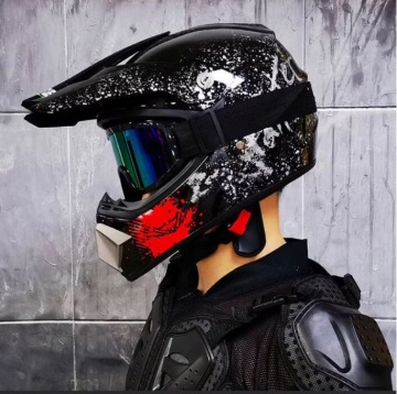 Set Cască Cross Panther cu Mănuși, Ochelari, Cagulă pentru Motociclete, Dirt Bike, Enduro, Atv, Mărime S, M, L, XL - Flytec™ - Img 3