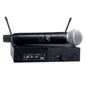 Shure ULXD4/BETA58A Професионален безжичен микрофон, автоматичен избор на честота, аудио система, LCD екран, караоке
