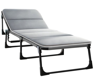 Solid folding bed / Folding camping lounger with steel frame and waterproof fabric for beach, garden, terrace