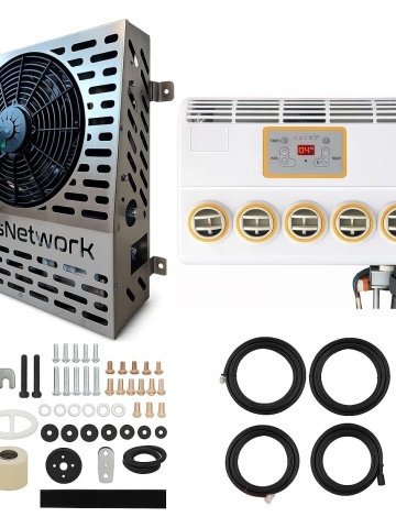 Unitate AC auto 12V/24V cu compresor performant pentru răcire rapidă în camion și camper