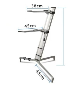 Stativ profesional orgă și pian 2 niveluri, reglabil, aluminiu - pentru scenă și studio – SatLink Spider Pro - Img 2