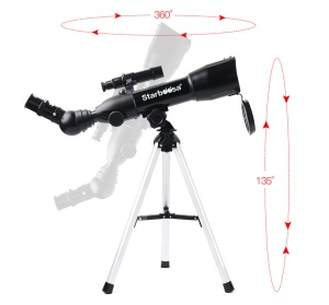 Telescop astronomic refractor educativ cu trepied din aluminiu - Starboosa 360 mm cu carcasă din metal cu lentile de sticlă - Img 4