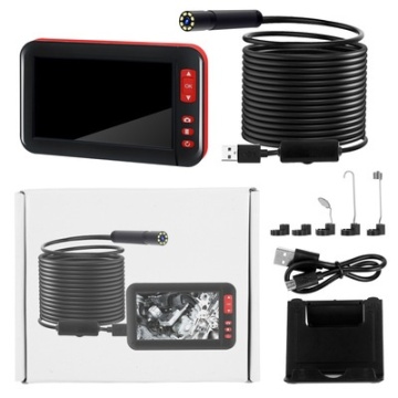 Waterproof HD Endoscope Camera With LCD Display & Holder - 4.3", 8mm, IP67, 2000mAh / Car Service Diagnosis - Img 3