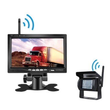 Kit marșarier wireless cu cameră și display de 7 inch, 12V-24V