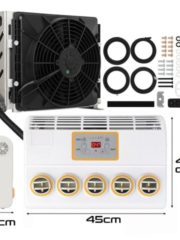 Aer condiționat auto 12V 24V de plafon 21000 BTU pentru camion, cabină TIR și autorulotă DenisNetwork