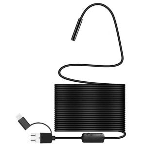 Cameră endoscopică impermeabilă cu lungime cablu 10m, 8mm - USB, MICROUSB, TIP-C - Img 1