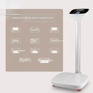 Cântar corporal profesional, inteligent, cu afișaj LCD, măsurare indice masă (BMI), înălțime, smart, pentru uz intens, maxim 180 kg - Img 7