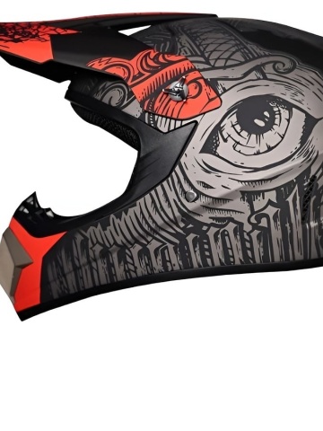 Cross Eye Fury Helmet Set with Goggles and Gloves for ATV Enduro - Flytec