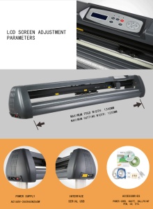 Cutter plotter SK-1350T profesional, 1350 mm lățime, USB, software Arcut, pentru tăiere contur - producție publicitară - Img 13