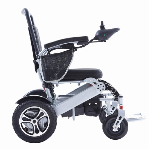 Scaun electric pliabil cu suspensii, 2 motoare și telecomandă pentru control de la distanță, Joystick