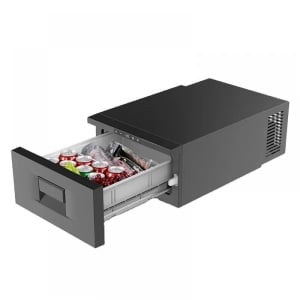 Frigider 20l Auto Încorporabil tip sertar pentru camion (24V), dube 3.5T (12V) la brichetă, rezistent la vibrații, cu compresor pe freon congelare -20C - Img 1