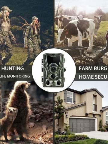 Hidden camera for hunting, wildlife, property surveillance, forests, isolated spaces, SD card, display - Img 12