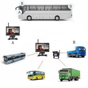 Kit marșarier /supraveghere wireless cu cameră și display de 7&quot; 12V~24 - Img 3