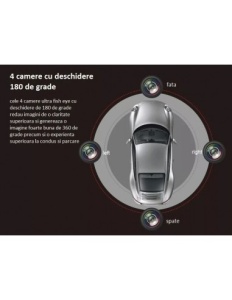 Kit sistem camere pentru parcare 360 grade, 3D cu 4 camere wide, vedere nocturnă, 1080P, fără unghi mort - Img 2