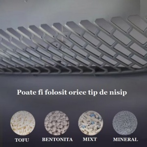 Litieră Automată Smart pentru Pisici, Sistem Auto Curățare, Sterilizare UV, Senzori Ambientali Deep-Clean, Aplicație Tuya, Infraroșu, Display Tactil, Silențioasă, 9L - Img 10