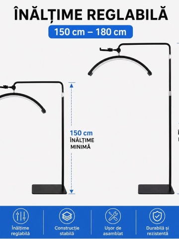 MoonLight LED crescent lamp for cosmetics, eyelash extensions, manicures and tattoos – 36 W - Img 2