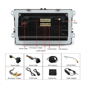 Navigație SatLink™ Android 9.1, display 7 inch Vw , Nissan , Opel , Ford Wifi , Bluetooth , Waze, Conectori ajustabili și suporți prindere, Ramă 2DIN - Img 7