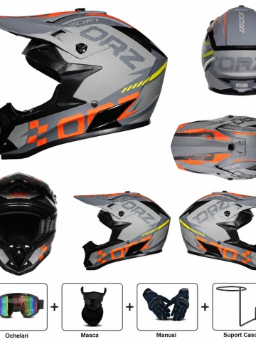 Premium Cross Rack Helmet Set with Gloves, Goggles, Balaclava for Motorcycles, Dirt Bike, Enduro, Atv - Flytec™ - Img 3