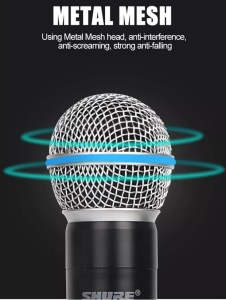 Set 2 Microfoane Wireless Profesionale Shure GLXD4 UHF cu Display LCD, 200 Frecvențe, Ieșire XLR și Jack pentru Karaoke, DJ și Evenimente - Img 4