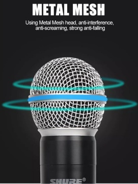Set of 2 Shure GLXD4 UHF Professional Wireless Microphones with LCD Display, 200 Frequencies, XLR and Jack Output for Karaoke, DJ and Events - Img 4