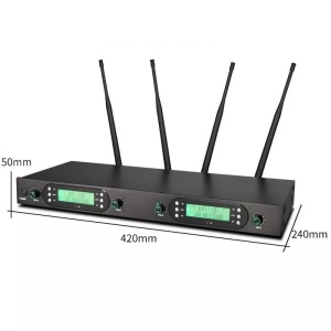 Sistem Profesional 4 Lavaliere Radio Wireless UHF Tip Cască cu Receptor și 200 de Frecvențe Selectabile - Img 5