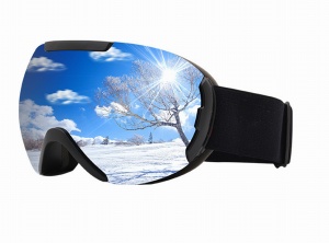 Ski / Skiing / Snowboarding / Snowmobile / Unisex Adult Goggles, with double ventilated anti-fog lenses, spherical mirror lens
