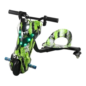 Trotinetă electrică verde drift premium pentru copii RoyalToys